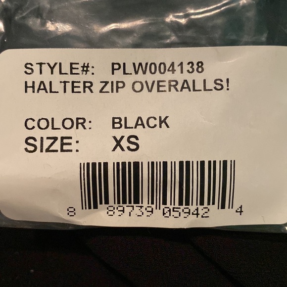 IHeart Halter Zip Overalls, Black - Picture 8 of 10